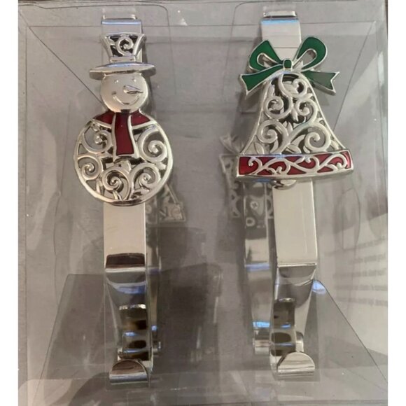 Hobby Lobby Metal Mantle Christmas Stocking Holder 4 Piece Set - Picture 1 of 7